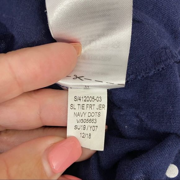 Old Navy Navy Blue Tank top with tie front Size XXL - Picture 8 of 8